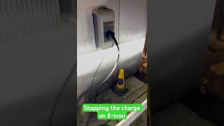 How to stop the charging on Audi Etron etronsportback etron evcharging audi [upl. by Madea355]