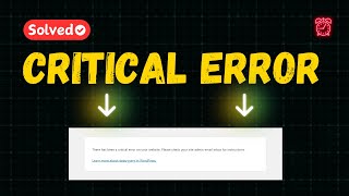 How to Fix the WordPress Critical Error on Your Website – Step by Step Guide [upl. by Anaihs]