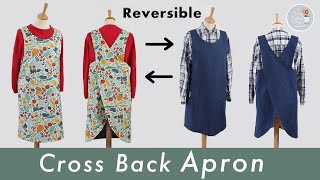 リバーシブルで使える！クロスバックエプロンの作り方 Cross Back Apron  Reversible 【北欧テイストの部屋づくりno40】掲載作品 DIY Sewing [upl. by Shiroma]