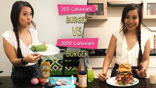 200 Calories Burger Vs 2000 Calories Burger  Ok Tested [upl. by Huey]