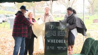 Headstone dedicated to former police officer [upl. by Quillon]