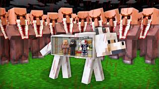 Scary Villagers Apocalypse VS Doomsday Bunker in DOG Minecraft [upl. by Kathryne]