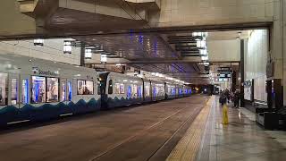 Link Light Rail 1 line at Westlake Station 4 Seattle WA [upl. by Enialahs]