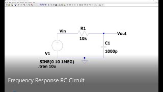 Simulating Frequency Response of an RC Circuit in LTspice [upl. by Vivi396]