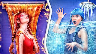 Wednesday Addams Twins Have Become the ELEMENTS Fire Wednesday Addams vs Icy Wednesday Addams [upl. by Legim137]