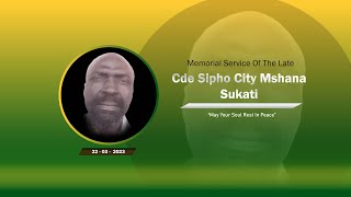 Memorial Service  Sipho Elleck City Mshana Sukati [upl. by Laon869]