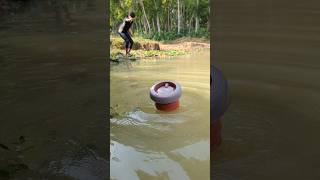 Amazing Very Easy Making Pond Pot Fish Trapfishtraphookfishingshorts [upl. by Esina]