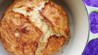 Faster No Knead Bread  So Easy ANYONE can make but NO BOILING WATER [upl. by Arrak944]