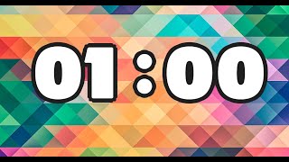 ⏱️ Temporizador Progresivo de 1 Minuto  Arte Abstracto y Alarma Final 🎨⏰ [upl. by Gonsalve]