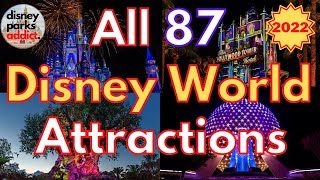 Walt Disney World ATTRACTION GUIDE  All Rides in All Four Parks  2022  Orlando Florida [upl. by Eeimaj]