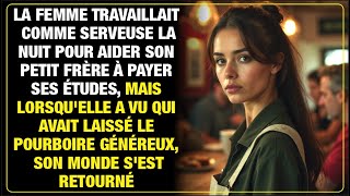 Serveuse la nuit pour aider son frère elle découvre un généreux pourboire qui bouleverse sa vie [upl. by Ramilahs]