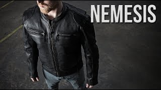 NEMESIS  Mens Motorcycle Leather Jacket [upl. by Romeyn712]