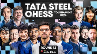 Tata Steel Chess 2024 Round 12  Will Vidit become India no1 on Sagars bday [upl. by Jacey91]