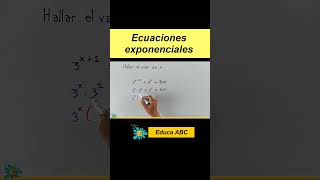 Ecuación exponencial para secundaria maths matematicas matemática [upl. by Arehc]