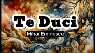 Mihai Eminescu  Te duci [upl. by Pazit]