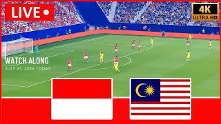 Live Indonesia U19 vs Malaysia U19 Now  AFF U19 Cup 2024  Football live Video Game Simulation [upl. by Eiznekcm531]