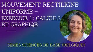 Physique Secondaire  Mouvement Rectiligne Uniforme  Exercice 1  calculs et graphique [upl. by Ragouzis730]