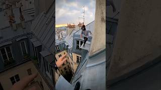 Parkour rooftop pov in Paris shorts ytshorts youtubeshorts [upl. by Marc]