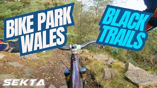 BIKE PARK WALES MTB💥Easiest BLACK trails [upl. by Valentina88]