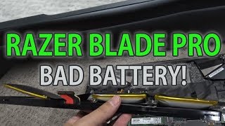 Razer Blade Pro Laptop 2016 Battery Bloat Replacement [upl. by Aliban393]