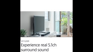 Sony HTS20R Real 51ch Dolby Digital Soundbar for TV with subwoofer and Compact Rear Speakers [upl. by Noerb]