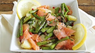 INSALATA DI PATATE SALMONE E ASPARAGI  La cucina di Rita [upl. by Ynohtnad]