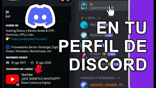 COMO MOSTRAR EN DISCORD EL VIDEO QUE ESTÁS MIRANDO EN YOUTUBE [upl. by Lomax]