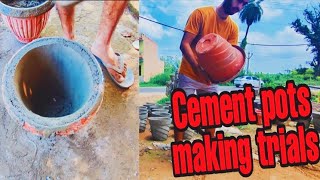 Cement ke gamle kaise banaye  cement ke gamle kaise bante hai How to make cement pot s सीमेंट गमला [upl. by Atinar394]