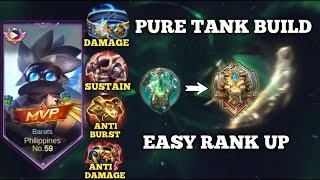 TOP PH BARATS BEST EMBLEM SET amp BUILD TO RANK UP FASTER  MUST TRY  MLBB🦖 [upl. by Ardnuaet]