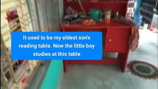 It used to be my eldest sons reading table Now the little boy studies at this table [upl. by Ingalls]