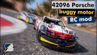 LEGO Technic 42096 Porsche 911 RSR buggy motor RC mod with BuWizz [upl. by Neerhtak]