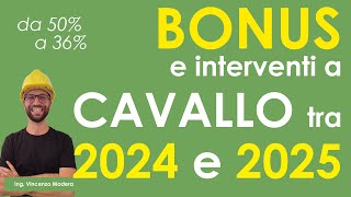 Come comportarsi con i bonus a cavallo tra il 2024 e il 2025 Eco sisma e casa 50 e 35 [upl. by Toomin112]