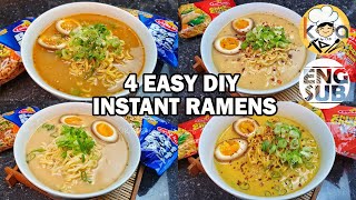 INSTANT NOODLES MO GAWIN NATING LASANG RESTAURANT RAMEN INSTANT NOODLESRAMEN 4 WAYS [upl. by Cranford772]