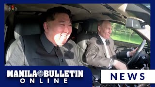 North Korean TV shows Kim and Putin driving together [upl. by Tessy]