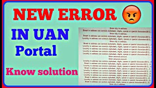 How to Solve PF Claim Locality Address Error Problem  EPF Claim  Tamil [upl. by Fatima]