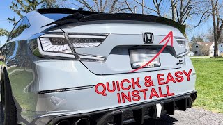 20182024 Honda Accord Trunk Spoiler Install [upl. by Eillib]