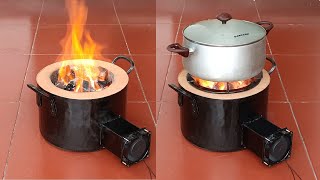 How to make a charcoal stove  Outdoor grill from an old pot [upl. by Xaviera789]