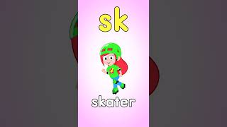 SK Blend Song  Phonics Learn to Read shorts [upl. by Lubow49]