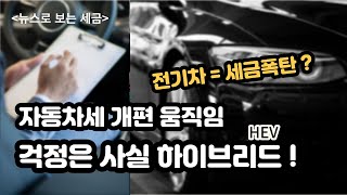 자동차세 개편  전기차보다 걱정은 하이브리드 뉴스로 보는 세금 [upl. by Learsi]