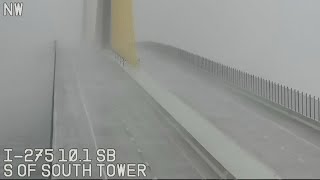 Floridas tallest bridge disappears from view as Hurricane Helene passes through [upl. by Ubald]