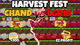 Best Farmable 2022 Harvest Festival Lgrid vs Chand  Growtopia [upl. by Airtina]