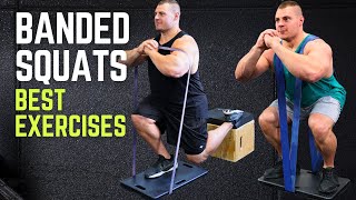 Get Stronger Quads with Resistance Band Squats 4 MustTry Moves [upl. by Kunin]