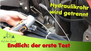 Hydraulikrohre am Traktor sägen 😲 Ölwechsel Getriebe 👉 Erster Test 💪 Oszilationssäge Multitool [upl. by Thomasine]