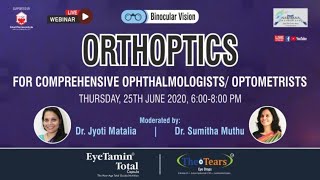 BINOCULAR VISION I ORTHOPTICS I 25th JUNE 2020 [upl. by Aihsemek]