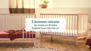 5 bonnes raisons de choisir le lit bébé évolutif Turia 70x140 [upl. by Anek315]