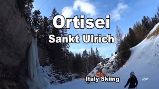 Italy Skiing Ortisei St Ulrich [upl. by Maupin522]