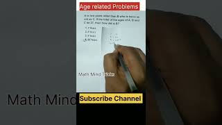 Age related Problems maths quickmathtrick ssccgl2023 tricks ssctricks ytshorts [upl. by Sephira]