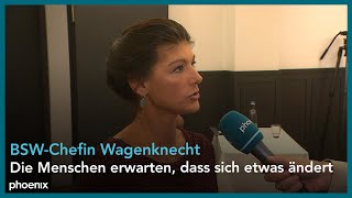 Sahra Wagenknecht BSWChefin zu den Wahlergebnissen in Sachsen und Thüringen  01092024 [upl. by Ancell597]