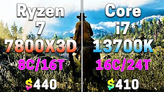 Ryzen 7 7800X3D vs Core i7 13700K  PC Gameplay Tested [upl. by Anyad869]