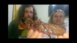 Our first beef jerky review and our first time trying python how good is snake jerky [upl. by Essilem]